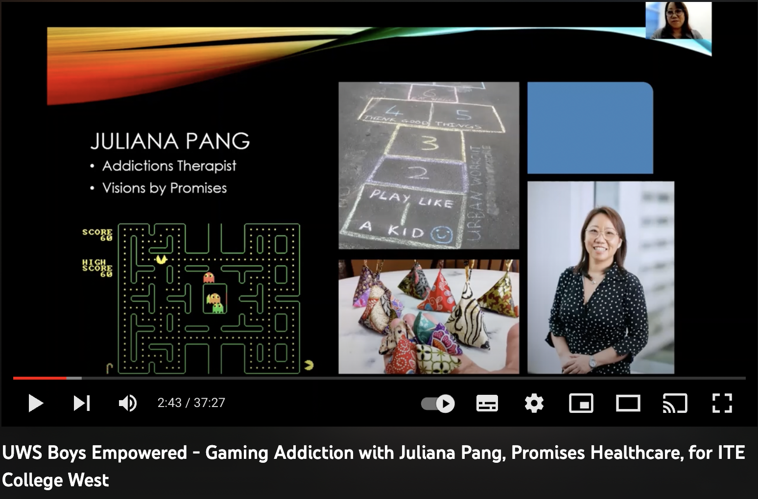 UWS Boys Empowered – Gaming Addiction with Juliana Pang, Promises Healthcare, for ITE College West